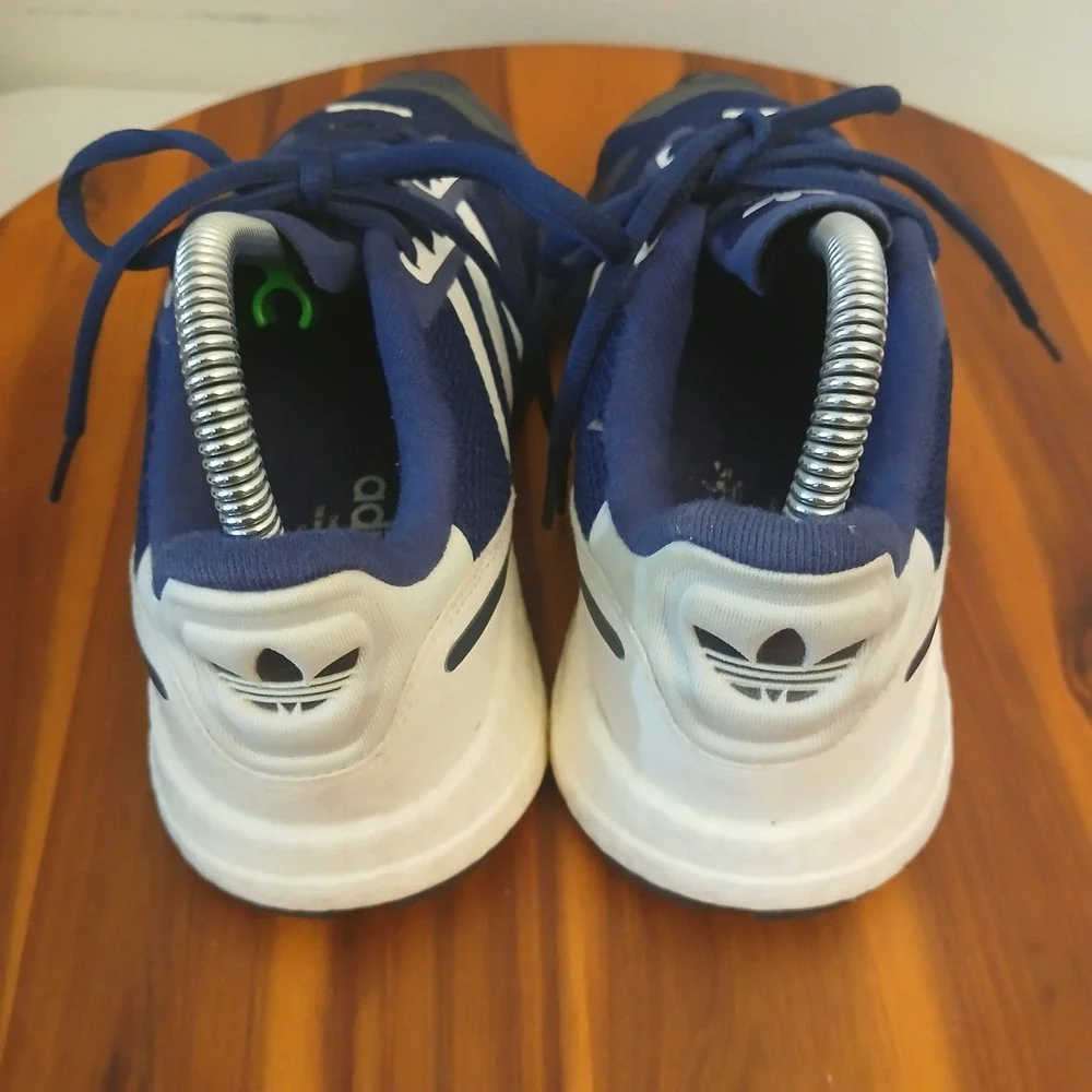 Adidas ZX 1K Boost Mens 7 Navy Blue Running Shoes Sneakers H68719